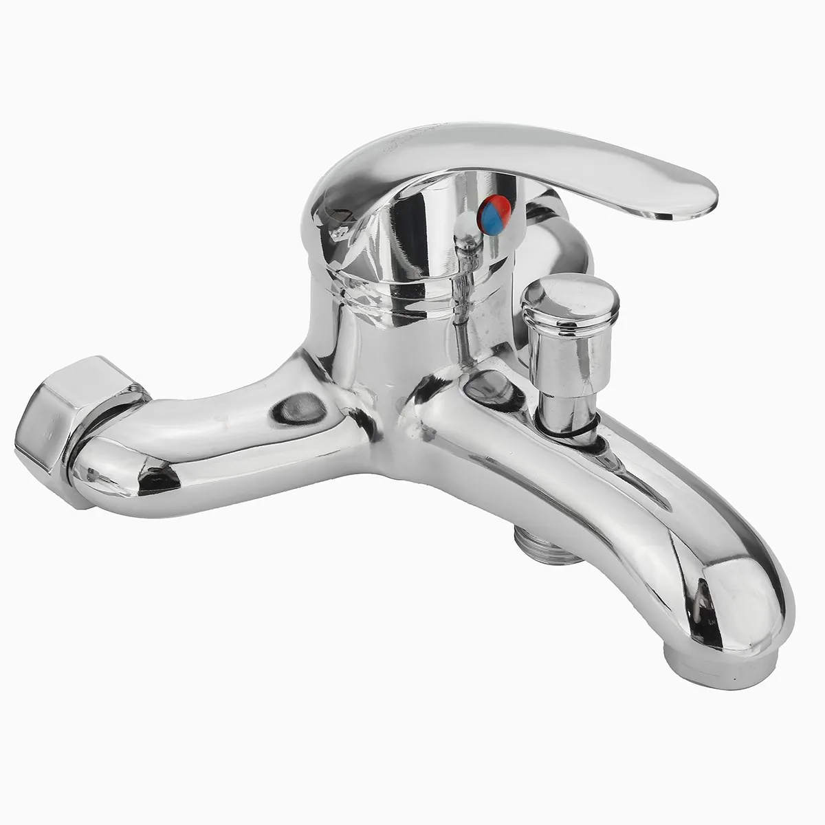 

Zinc alloy Basin Faucets Chrome Wall Mounted Hot Cold Water Dual Spout Mixer Tap Faucet Bath Shower Basin