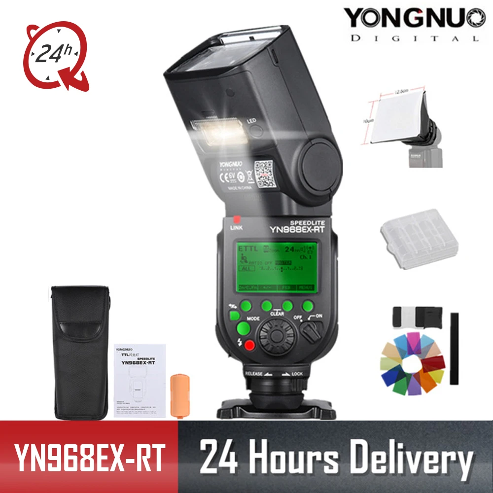 

YONGNUO YN968EX-RT Flash Speedlite High-speed Sync TTL Wireless with LED Light for Canon 5DIII 6D 7DII 60D 1100D 1200D 1000D700D
