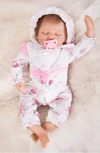 21 “NPK Boneca Com roupa bonito Boneca de Vinil Silicone macio Adorável Lifelike Bonecas Menina Miúdo Da Criança Do Bebê Bebe Reborn Bonecas