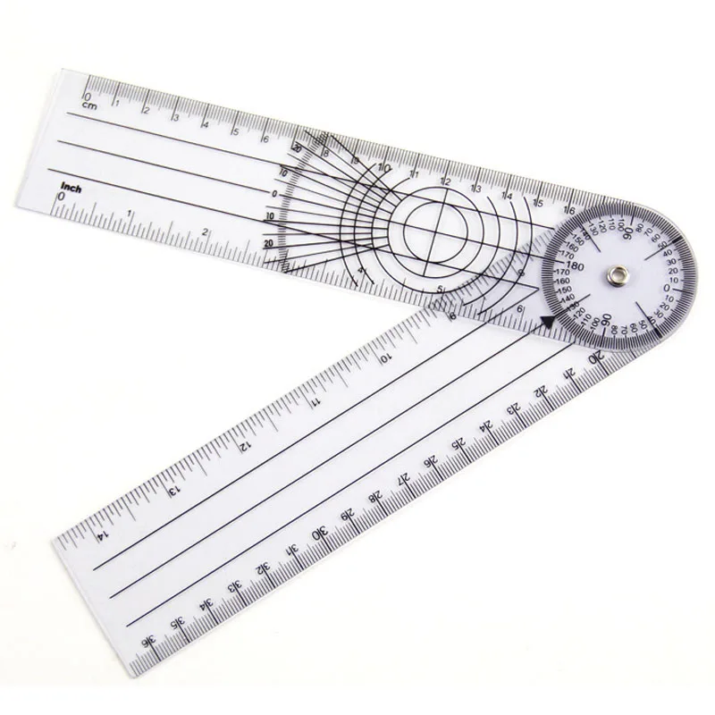 

1 Pc 360 Degree Plastic Protractor Measuring Tool Plastic Spinals Goniometer Angle Medical Spinal Ruler CM/INCH