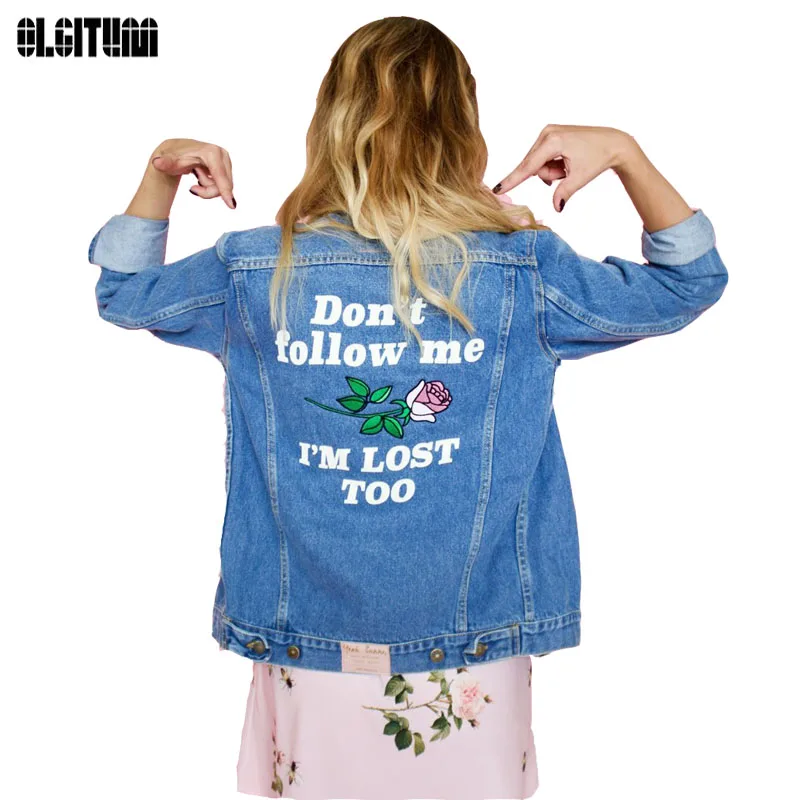 OLGITUM 2017 font b Women s b font Denim font b Jackets b font font b