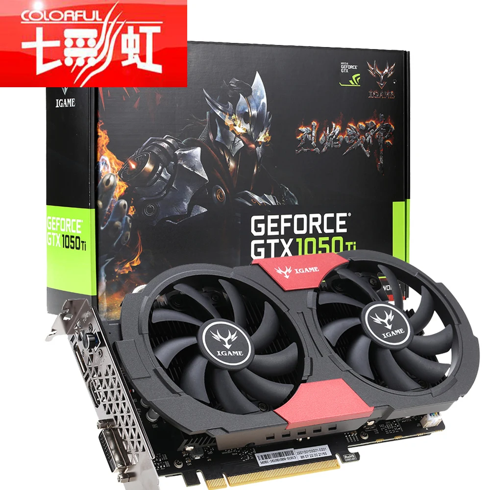  Colorful NVIDIA GeForce GTX iGame 1050Ti GPU 4GB 128bit Gaming 4096M GDDR5 PCI-E X16 3.0 Video Graphics Card DVI+HDMI+DP Port 