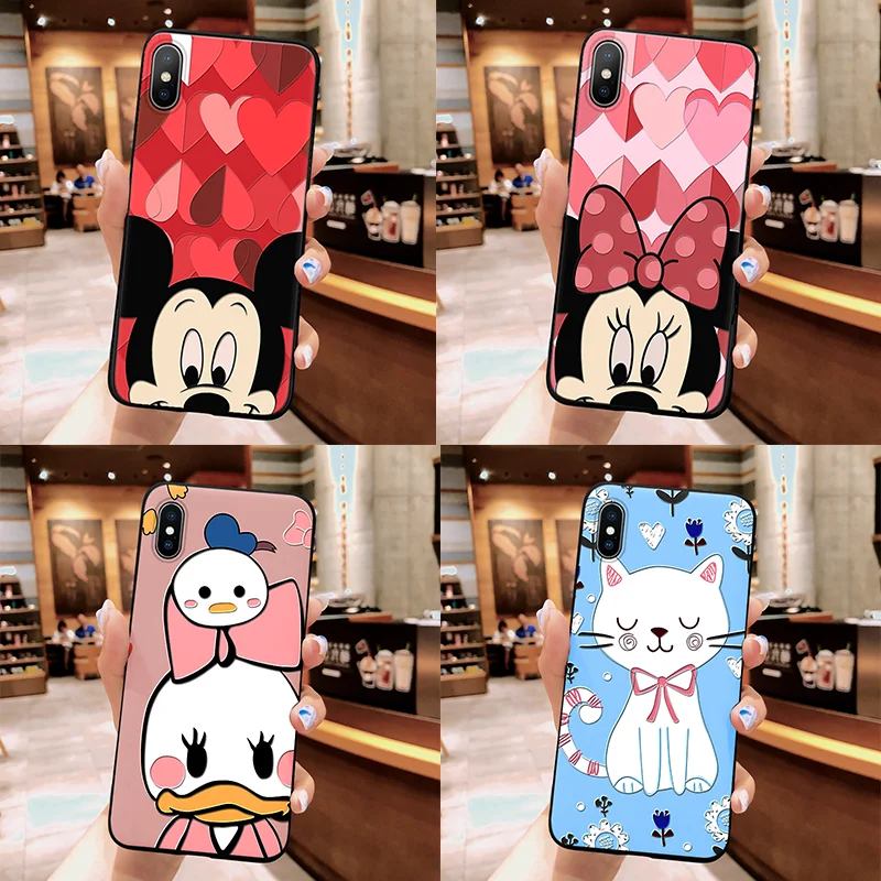 

3D Relief Lovely Cartoon Case For Xiaomi Mi A1 A2 8 Lite 9 5X 6X for Redmi 4X S2 5A Plus 4A 6A 6 Pro Note 7 4X 3 5 TPU Fundas