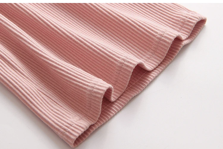 2018 Spring Autumn 100% Cotton White Grey Pink Solid Color Long Sleeve Pleated Turn-Down Collar Neck T Shirt For Girls 10 Years (19)