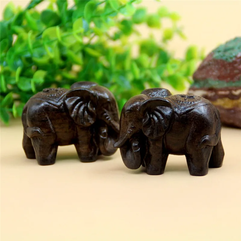 

1 Pair 6CM Wood Elephant Animal Miniature Fairy Garden Home Houses Decoration Craft Micro Landscaping Decor DIY Accessories