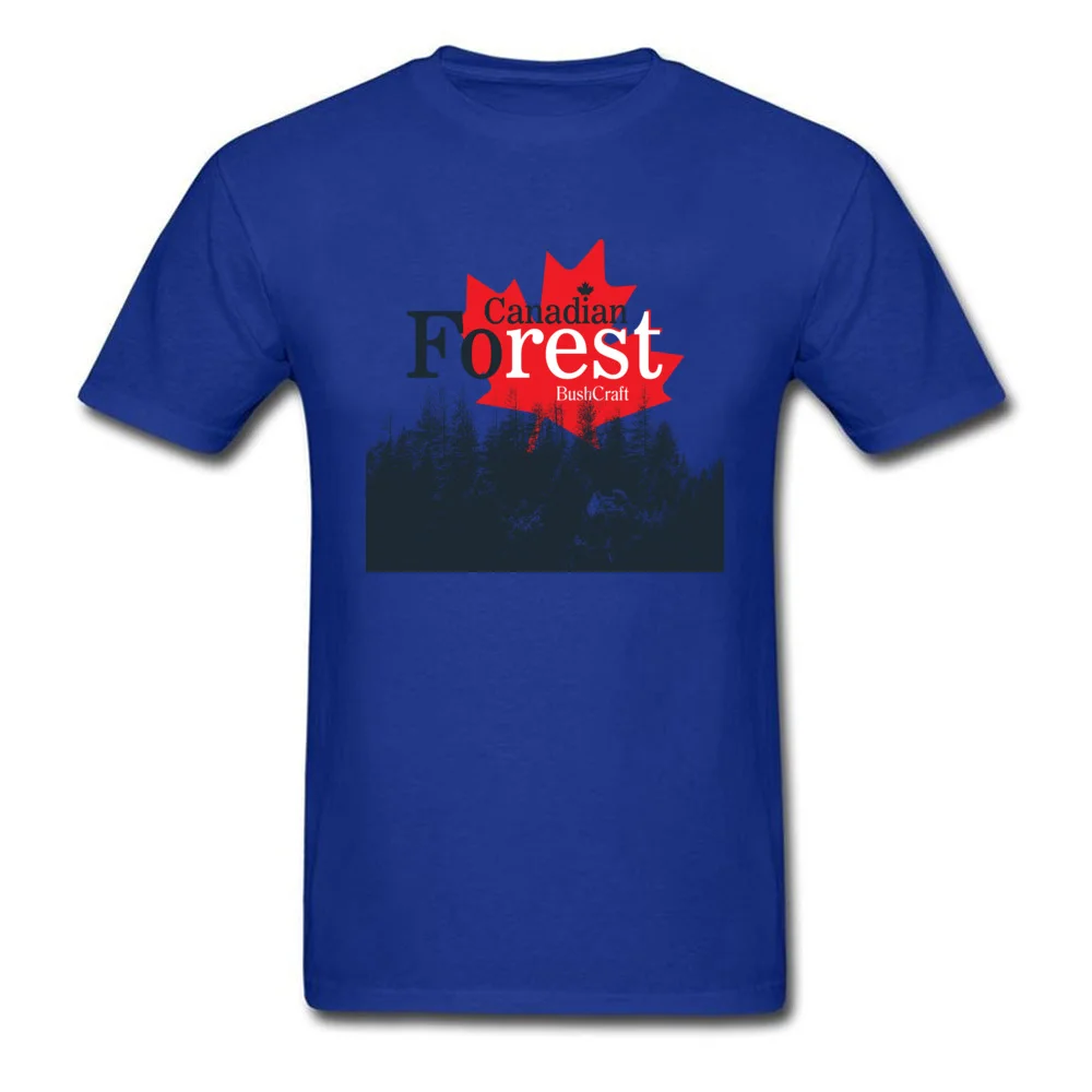Canadian Forest BushCraft T-shirts for Men Casual Labor Day Tops Tees Short Sleeve Family Camisa Tshirts Crew Neck 100% Cotton Canadian Forest BushCraft blue