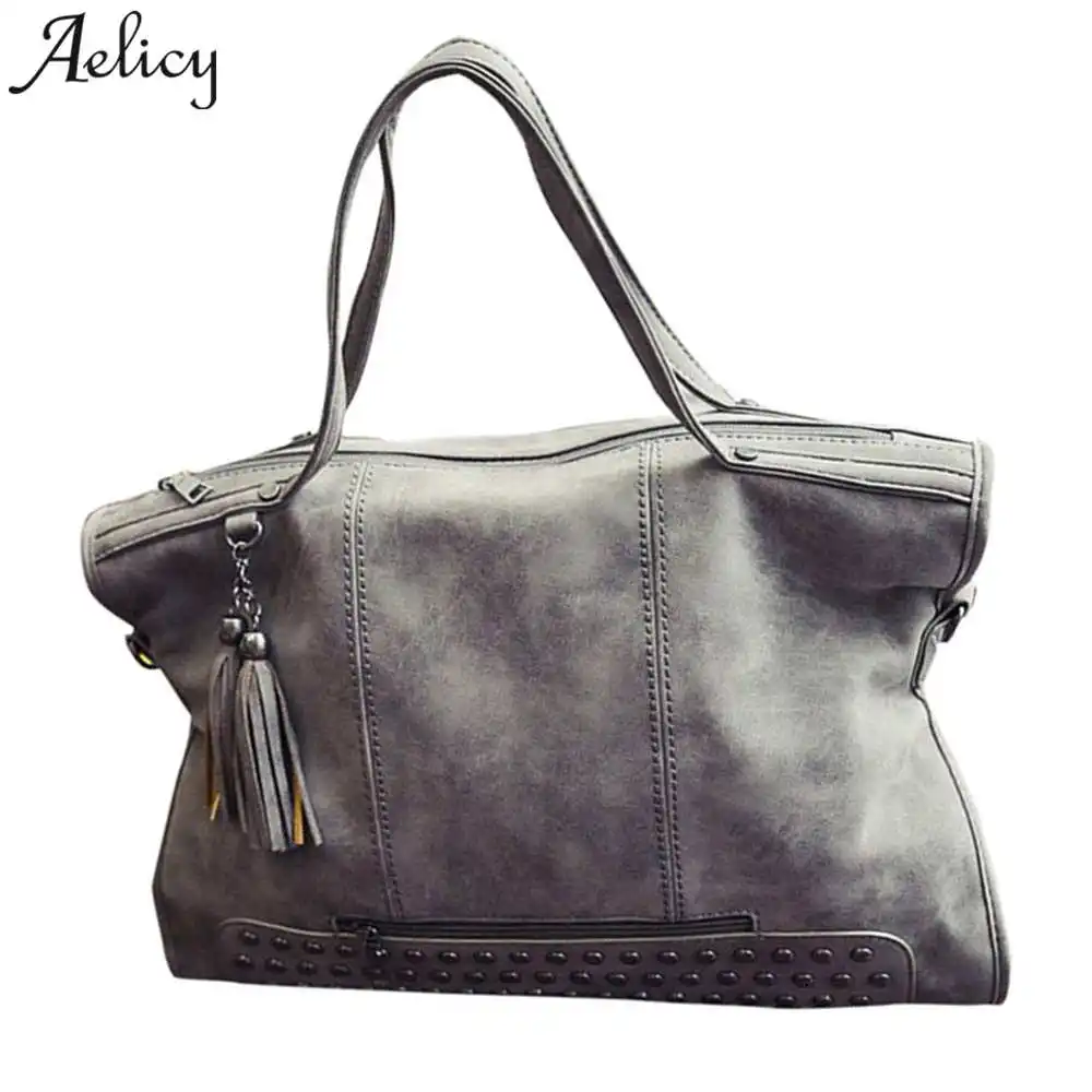 

Aelicy PU Leather Women Handbags Designer Fashion Casual Messenger Bag Large Capacity Shoulder Bag Vintage bolsa feminina