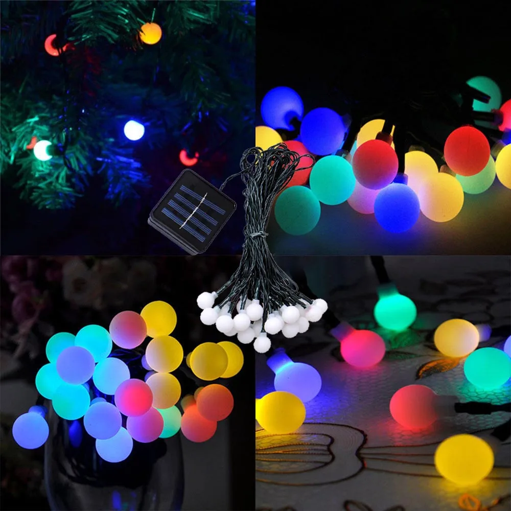 Online Solar Ladung FÜHRTE String Fairy licht Wasserdichte Outdoor Garten lichter Rasen lampe Hoilday Party Weihnachten Hochzeit Dekoration