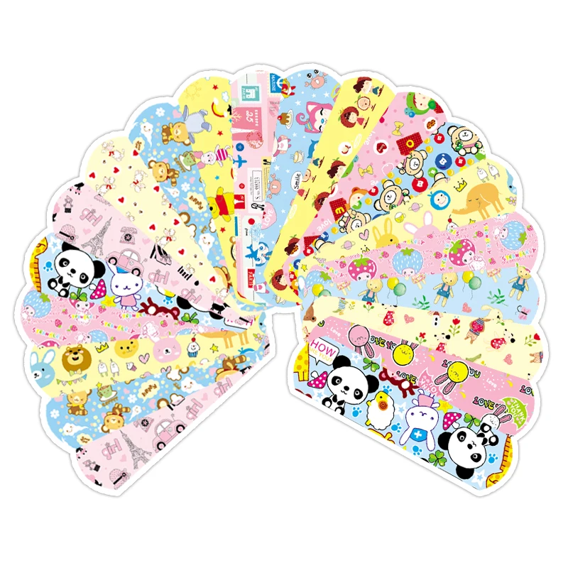 

100Pcs Waterproof Wound Paste Plaster Medical Bandage Cute Cartoon Band Aid Hemostasis Plasters for Kids Children