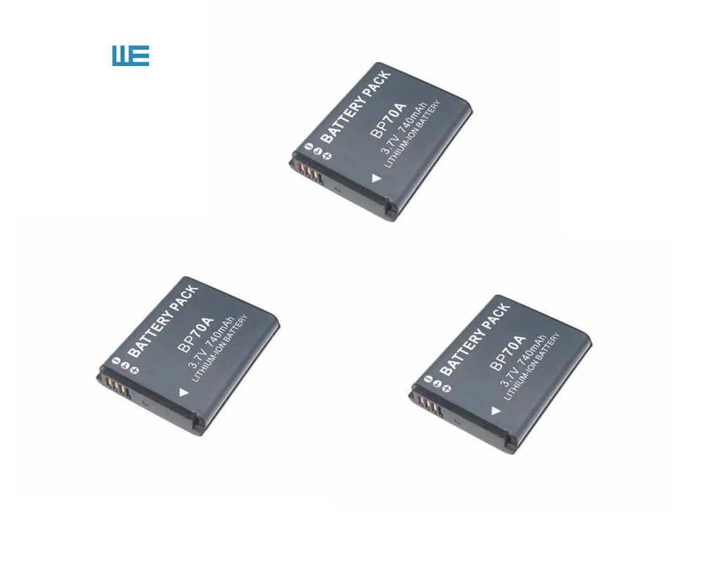 3 шт./лот батарея для SAMSUNG ST67 ST70 ST71 ST72 ST76 ST80 ST90 ST93 ST95 DV180F ES90 BP70A IABP70A st180f ES90|battery bp70a|battery
