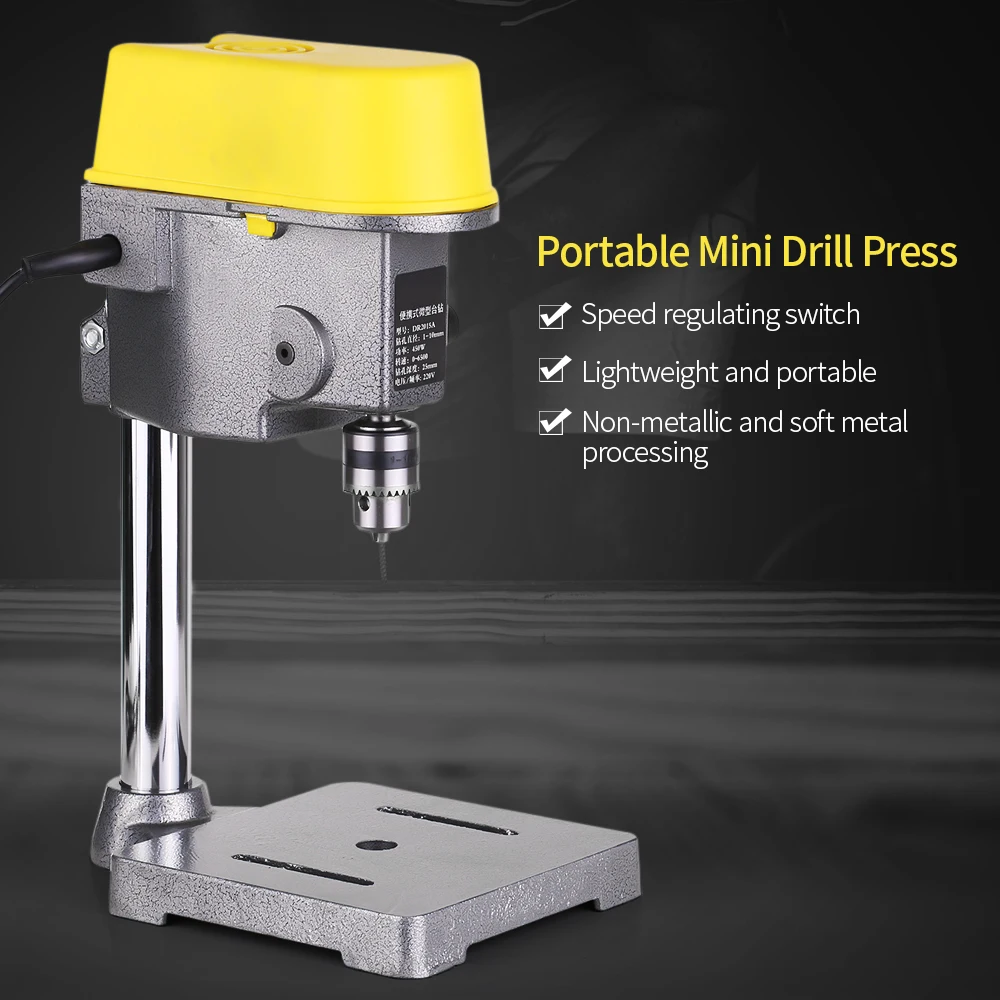 

Min Bench Drill Electric Drill AC 220V 450W Drill Press Bench Drill Stand Table Clamp Mini Drilling Machine for CNC Power Tools