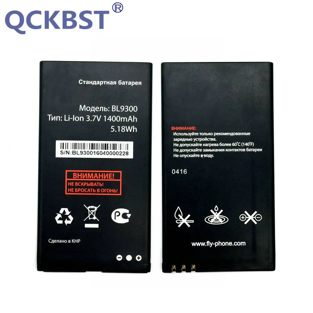 

New BL9300 Battery For FLY BL 9300 Phone 1400mAh Baterij Batterie Batteries + Tracking Code
