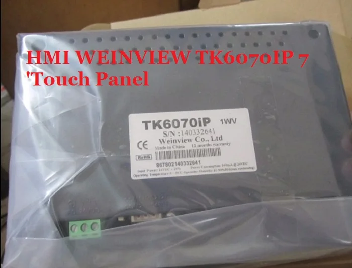 

TK6071IP WEINVIEW Weintek replace TK6070iP Touch Screen,7" TFT 800 x 480 32Bit RISC CPU 400MHz Original new HMI