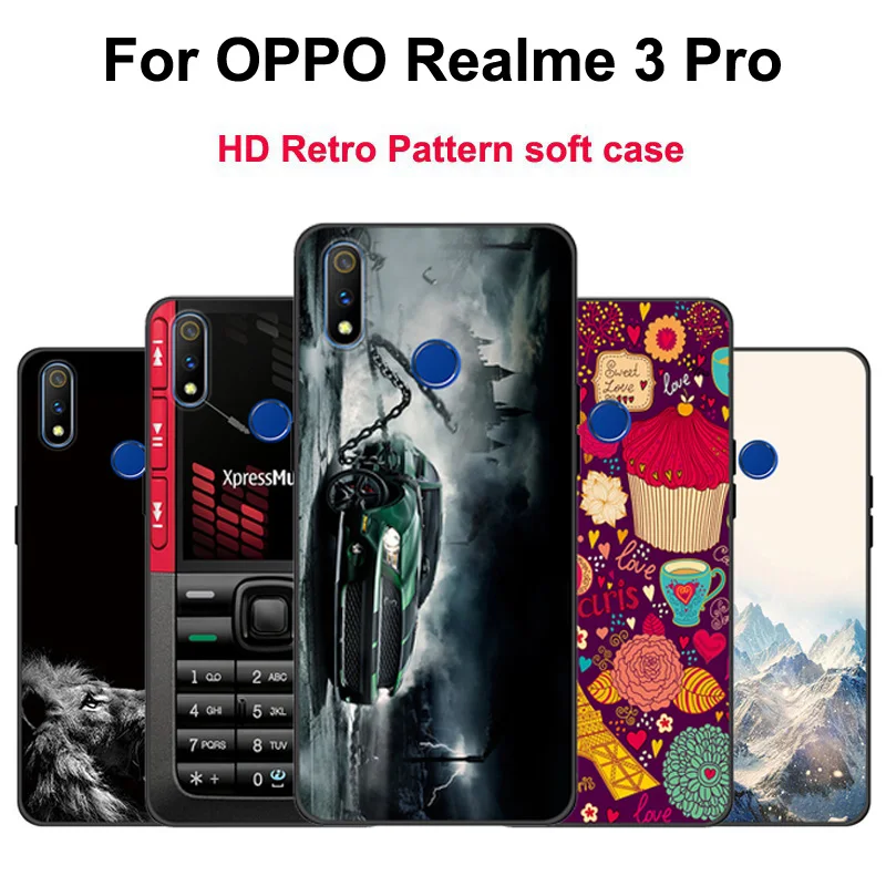 Чехол с рисунком HD для OPPO Realme 3 Pro, мягкий ТПУ чехол Realme3 pro, задняя крышка для телефона, чехол Realme3pro 6,", бампер, тонкий чехол s