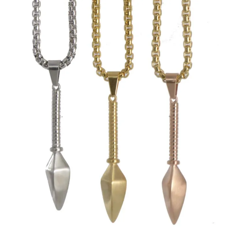 Spear Head Pendant Workout Necklace Sporty Men Jewelry Fashion Cloth