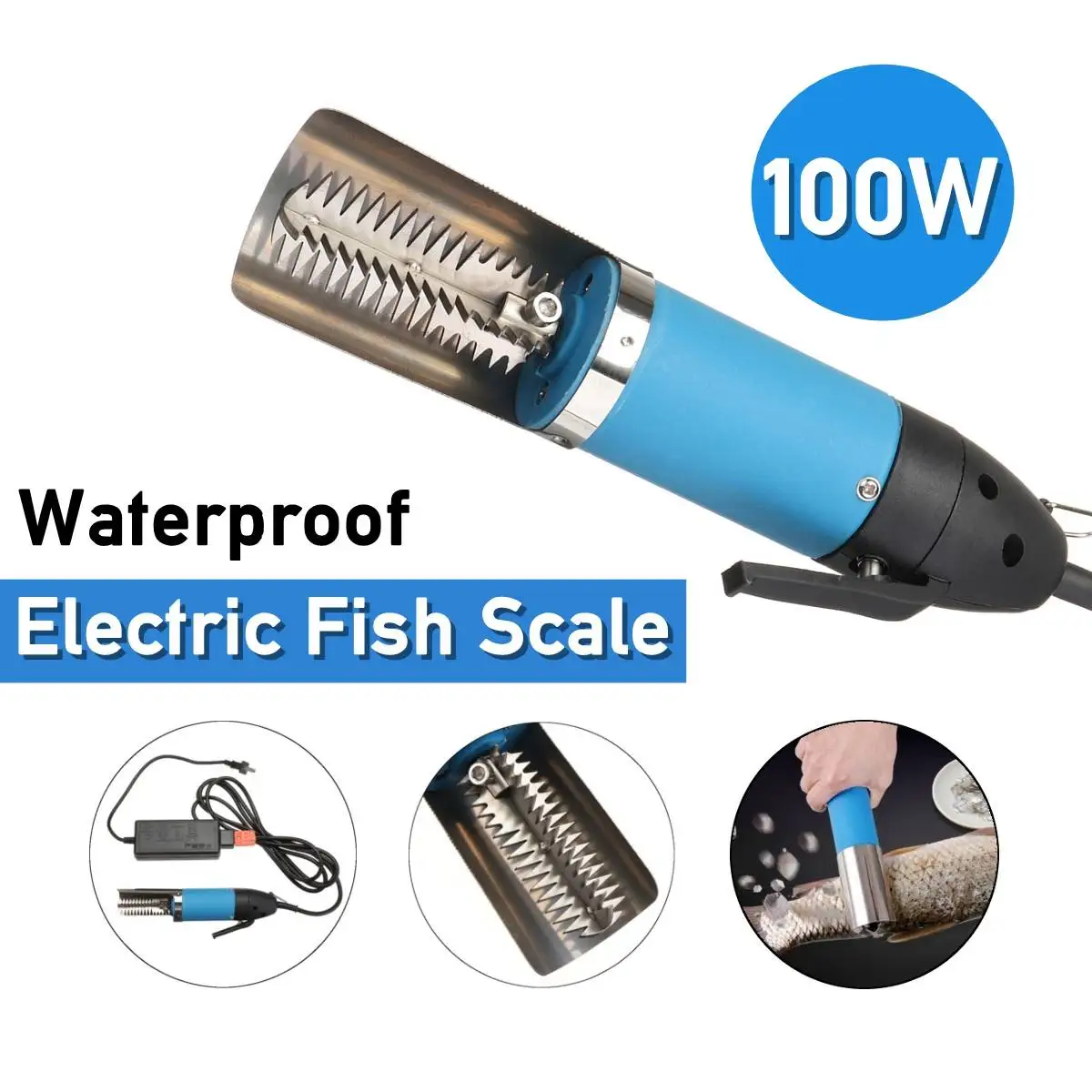

New electric 100w utility fish scale peeling agent descaling knife cleaning kitchen peeler fishing tool kitchen peeler