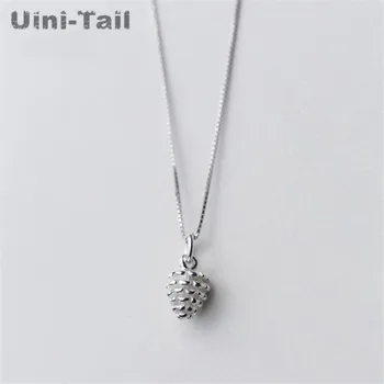

925 sterling silver necklace female Korean simple fresh art and literature silver solid small pine necklace accessories gift