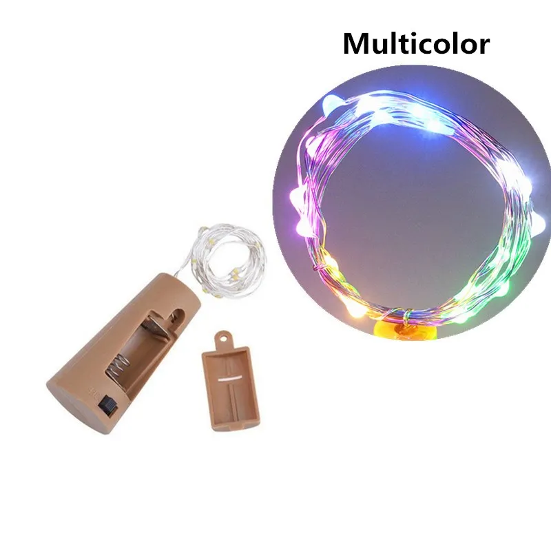 Multicolor 10 20 30LED светильники в форме винных бутылок из пробки в форме гирлянды поделки РОЖДЕСТВЕНСКИЕ Гирлянды для вечерние Хэллоуин свадебные декорации - Испускаемый цвет: Multicolor