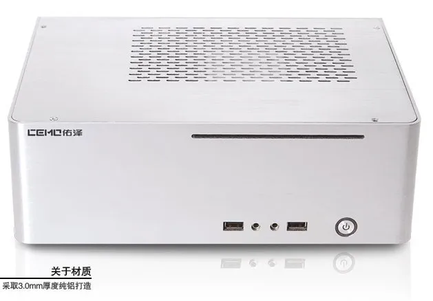 

1001 itx Mini PC Desktop Computer host small computer case htpc horizontal aluminum HD1080 Home Theater Chassis