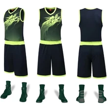Для мужчин Баскетбол трикотаж устанавливает Униформа комплекты для взрослых Спортивная Одежда дышащая Баскетбол Майки рубашки Шорты DIY имя номер