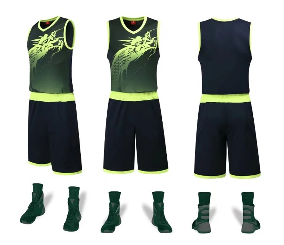 Download New Men Basketball Jersey Sets Uniforms kits Adult Sports ...