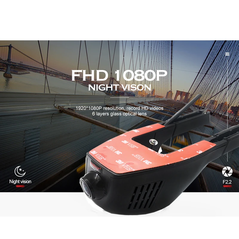 QUIDUX Автомобильный видеорегистратор Автомагнитола NOVATEK 96658 sony IMX323 видеокамера Wi Fi