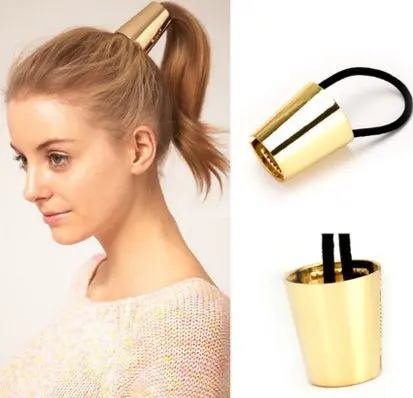 

New Punk Style Elastic Ponytail Holder Hair Accessories Hair Band Retro Vintage Round Hair Ring For Womens Scrunchy With box