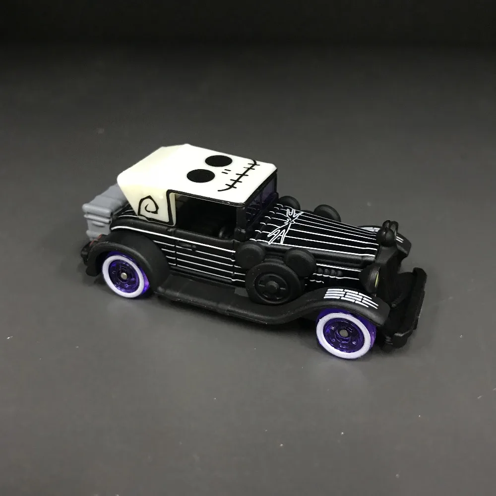 

7cm mini metal Jack Skeleton Play car block toy no box package children play collection Halloween gift d10