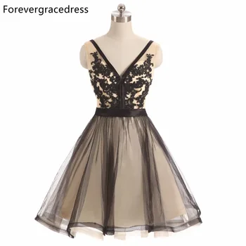 

Forevergracedress Original Photo Short Mini Prom Dress New Fashion V Neck Tulle Homecoming Party Gown For Girls Plus Size