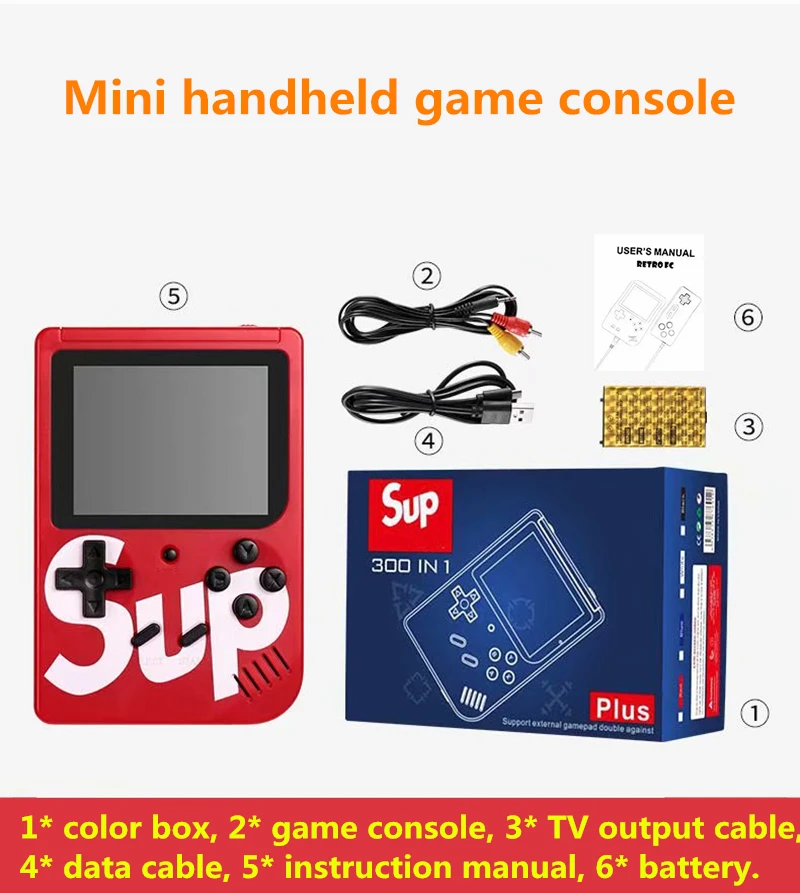 Ретро портативные мини карманные ручные игровые игрушки 400 классические игры