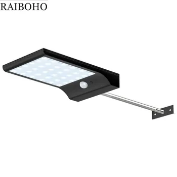 

450LM 36 LED Solar LED Solar Human Body Sensor Outdoor Safety lighting Yard lamp Porch light wall Lamp Garage Lamp (Black)