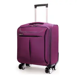 Коммерческих 16 тележки для багажа дорожная сумка багажные сумки универсальная камера колеса, высокое качество 16 дюймов черный/фиолетовый