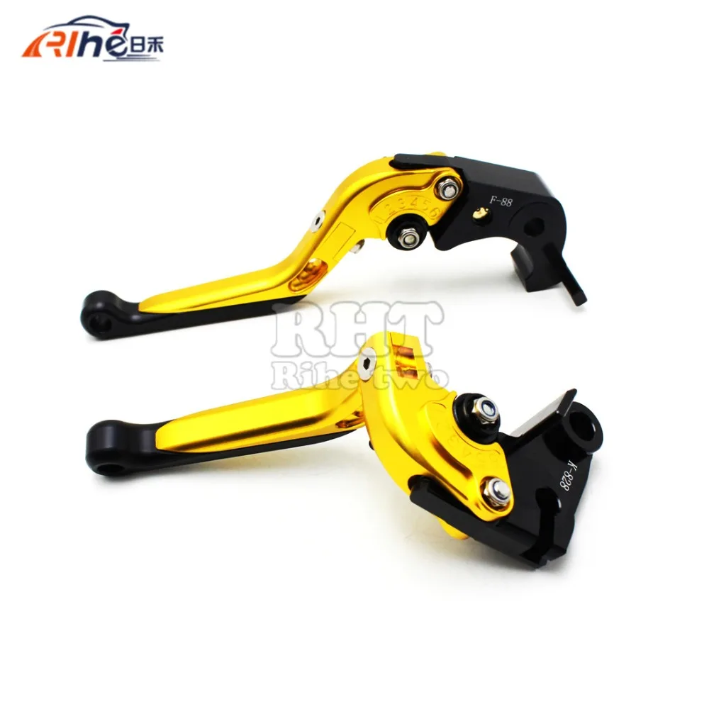 

newCNC motorcycle  brake clutch levers golden foldable&extendable&adjustable brake clutch lever for BMW F800R  F800 R 2009-2014