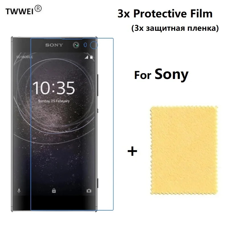 

3x Protective Film for Sony Xperia XA2 XA1 Plus XA XA3 Ultra (Not Glass) Screen Protector for Sony X Compact Film Cover Foil