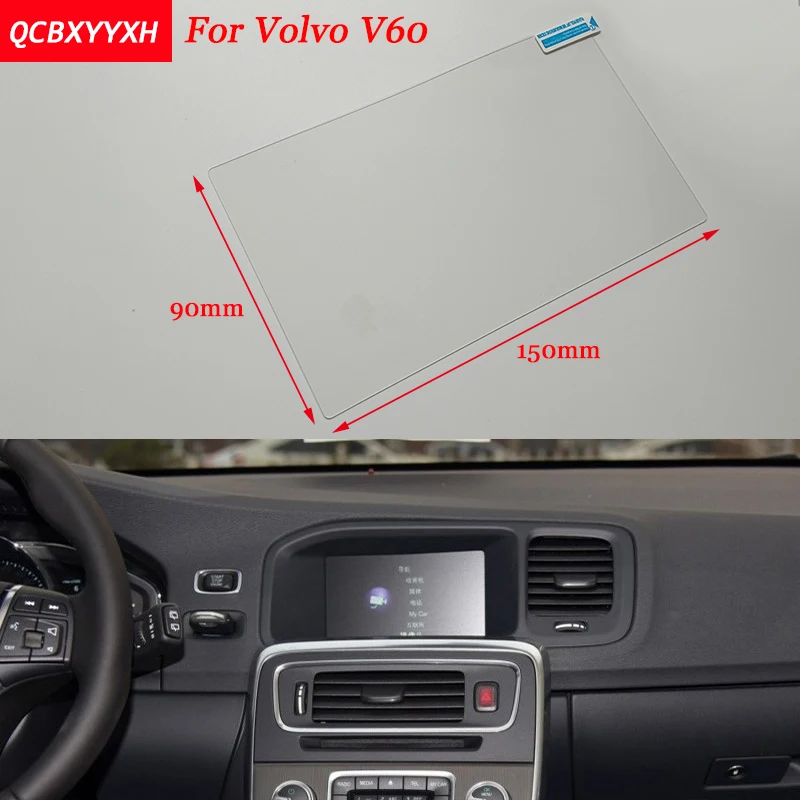

Car Sticker 7 Inch GPS Navigation Screen Steel Protective Film For Volvo V60 Control of LCD Screen Car Styling