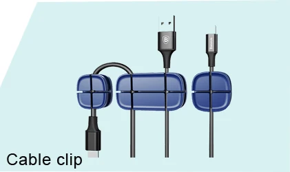 Baseus Магнитный защитный кабельный зажим Настольный аккуратный Кабельный органайзер USB зарядное устройство Кабельный Держатель кабель управление kablo koruyucu