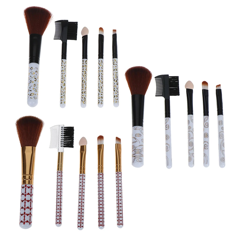 Panas 5 Buah Set Kuas Makeup Profesional Alat Alis Eyeliner Bulu Mata Foundation Pipi Warna Bibir Kosmetik Make Up Sikat Set Mata Aplikator Aliexpress