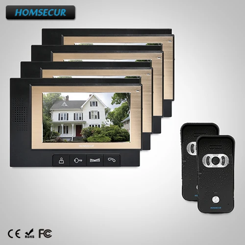 

HOMSECUR 7" Video Door Entry Security Intercom+Black Monitor for House/Flat TC021-B +TM702-B