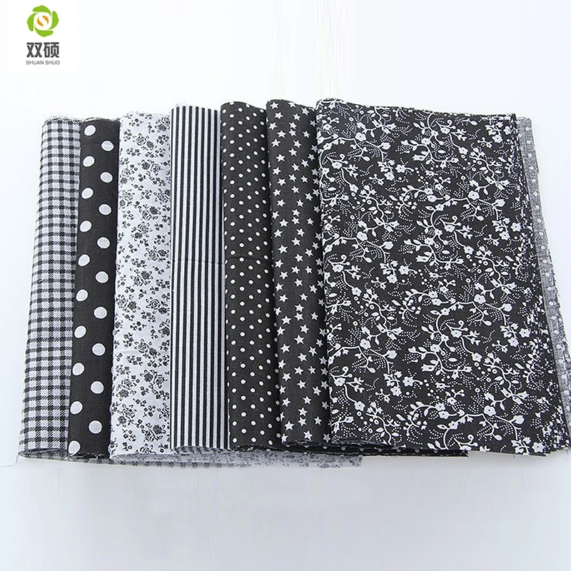 Black &Coffee Charm Packs Patchwork Cotton Fabric Telas Bundle Tilda Quilting Scrapbooking Cloth 20x24CM 14pcs/lot
