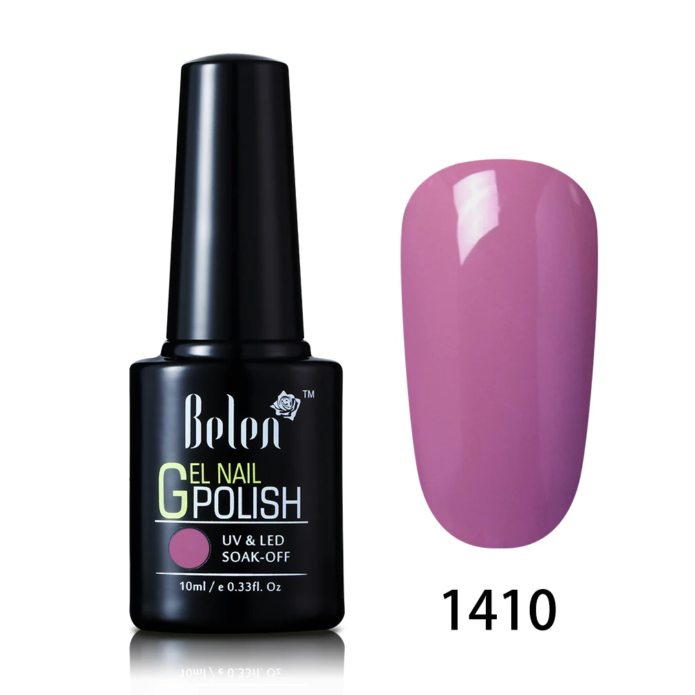 Belen 10 мл УФ Гель-лак для ногтей градиентный гель для ногтей Блестящий лак для ногтей на основе лак для ногтей праймер гель верхнее покрытие искусство - Цвет: 1410