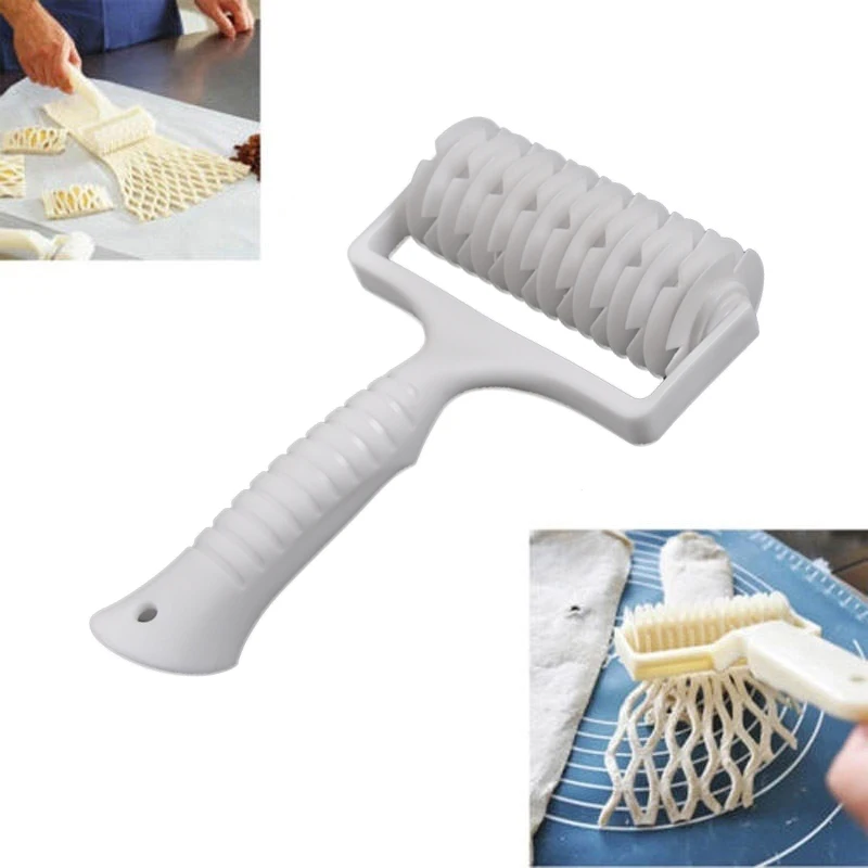 Hoomall 1PC Plastic Roller Cutter Pie Pizza Cookie Cutter Pastry Baking
