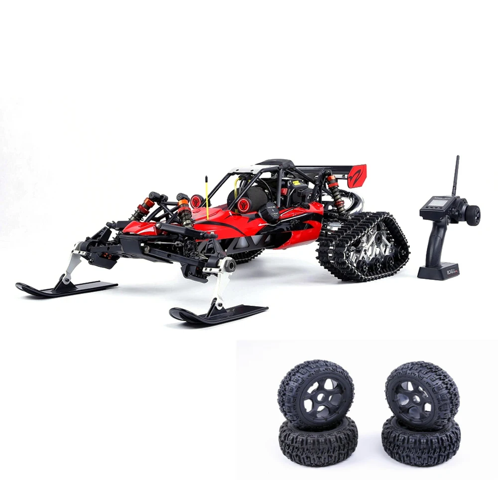 

Rovan Baja305AS 1/5 2.4G RWD Snow Buggy Rc Car 30.5cc Engine With Tracked + Round Wheels RTR Toy