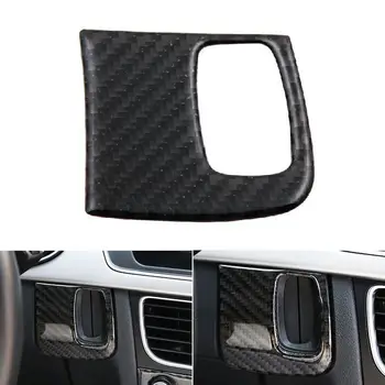 

1x Carbon Fiber Car interior Adornment Key Panel Trim Cover Fit For Audi A4 B8 B9 A5 2009-2015