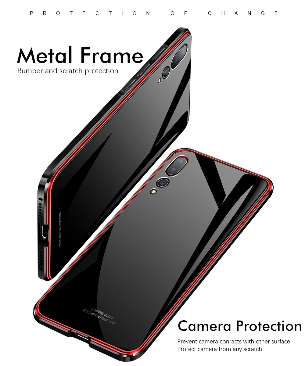 Ascromy For Huawei P20 Pro Case Metal Bumper Tempered Glass Back Cover For Huawei P 20 P20pro Funda Shockproof Coque Accessories (5)
