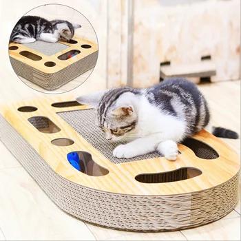 

Cat toy claws grab board wear-resistant creative corrugated paper cat hole turntable ball funny cat toy pet supplies send catnip