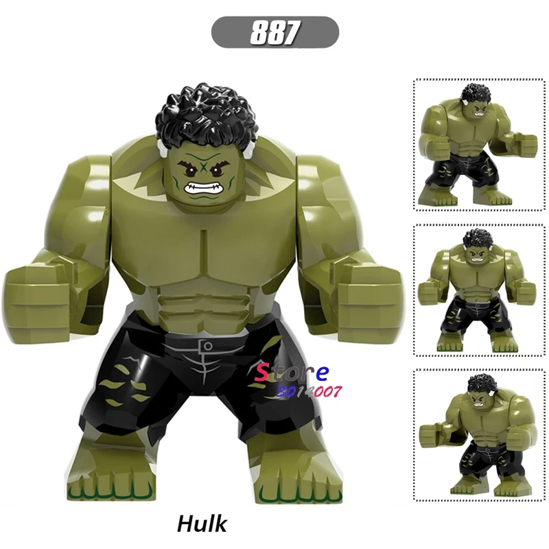 

Single Big Size Marvel Avengers Infinity War Hulk Bruce Banner Thanos Iron Man SpiderMan building blocks toys for children