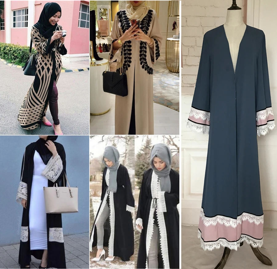 

...2017 new Adult Casual Robe Musulmane Turkish Printed Abaya Muslim Dress Cardigan Robes Arab Worship Service