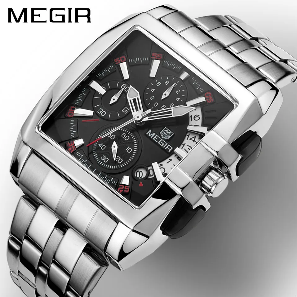 men's digital watch square shape