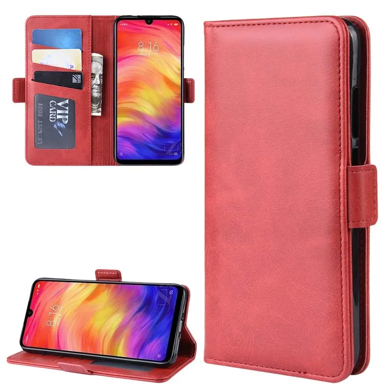 

Yinghui Double Button Luxury Pu Tpu Phone Case For Xiaomi Redmi Note 7 Pro