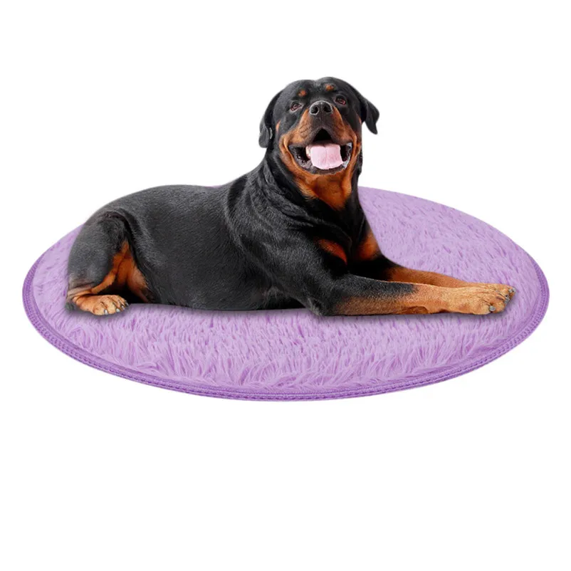 Coral Fleece Kennel Dog Cat Pads Warm Puppy Round Bed Mat For Small Big Large Pet Lounger Sofas Labrador Blanket Cushion N21 (10)